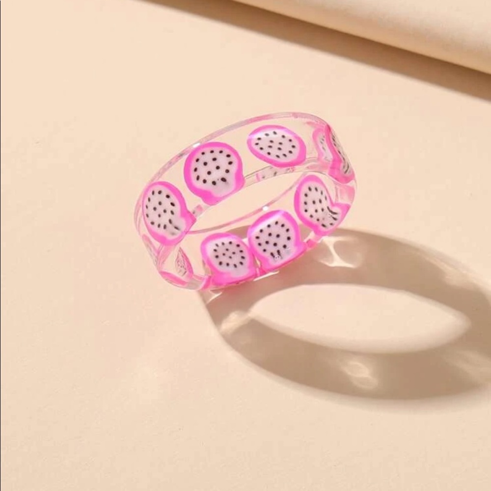💜Fruit pattern ring